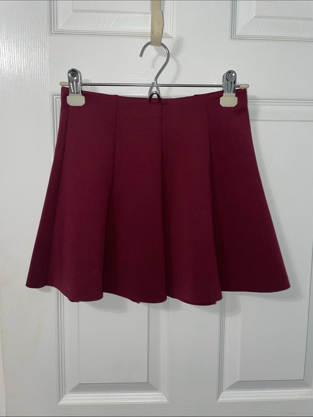 Aeropostale Burgundy Pleated Skater Skirt